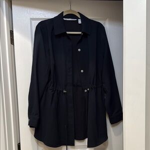 Girl With Curves Black Drawstring Jacket